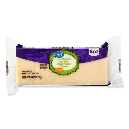 Great Value Deli Style Sliced Mozzarella Cheese