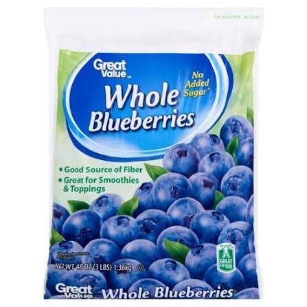 Great Value Frozen Blueberries, 48 oz (3 lb)