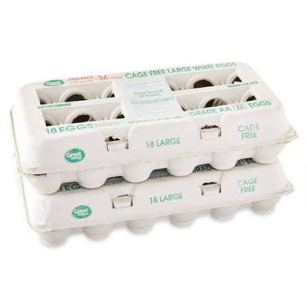 Great Value Grade A Cage Free Large White Eggs