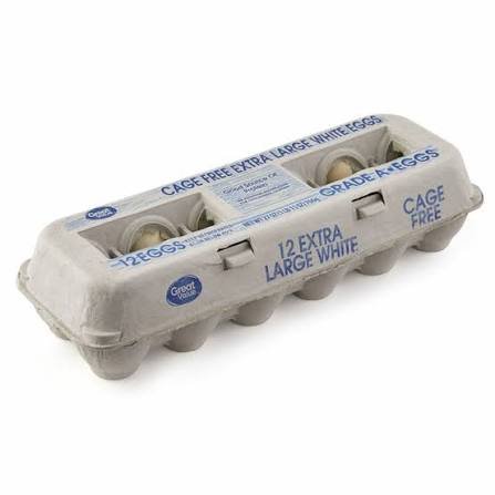 Great Value Grade A Cage Free Large White Eggs